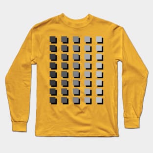 Gradient Grid Long Sleeve T-Shirt